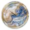 Designart 'Ocean Blue Golden Jasper Agate Ii Modern Wall Clock